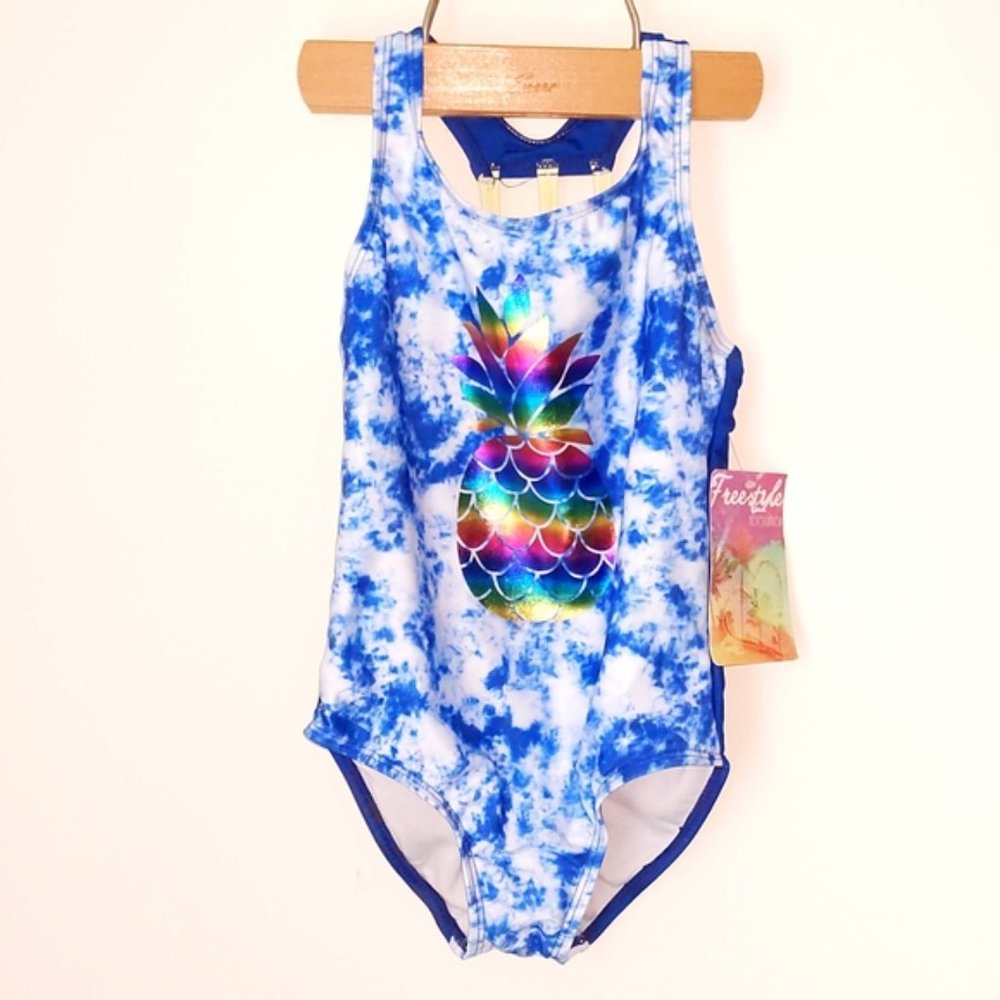 Freestyle Revolution Girl's Size 6 Fully Lined Tie Die Pineapple Print S… - Picture 8 of 8